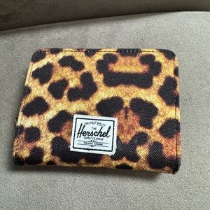 Herschel leopard print wallet, 1 year old, used, still in good condition